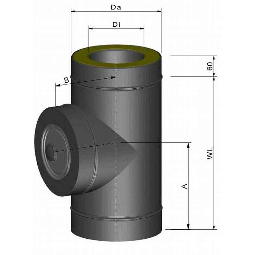 ISOLERET T-STYKKE 8 CM Ø